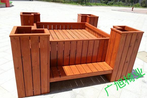 北京户外座椅花箱选择塑木材料有益公共环境